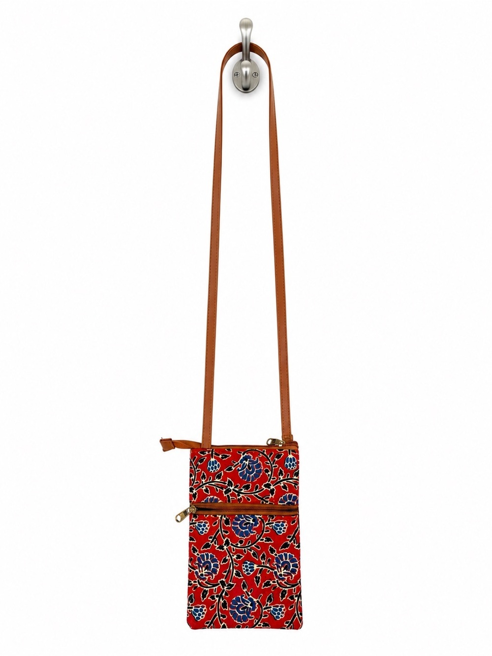 Red Floral Pattern Crossbody Mini  Bag w